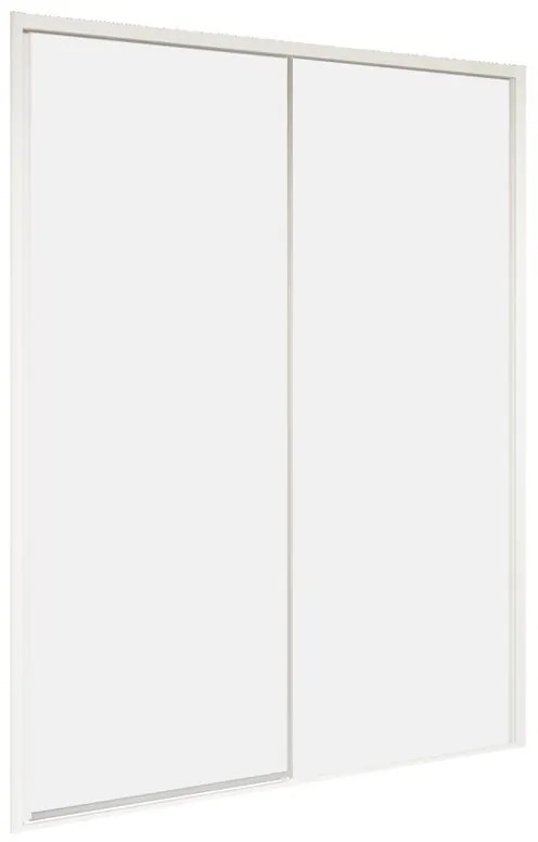 Porta doccia H 200cm, Sp. 8 mm in vetro vetro senza finitura / trasparente profilo bianco
