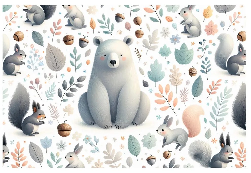 Quadro su tela – Animali del bosco per bambini