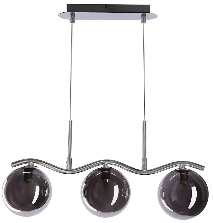 Lampadario a cavo LUMOS 3xG9/20W/230V nero fumé