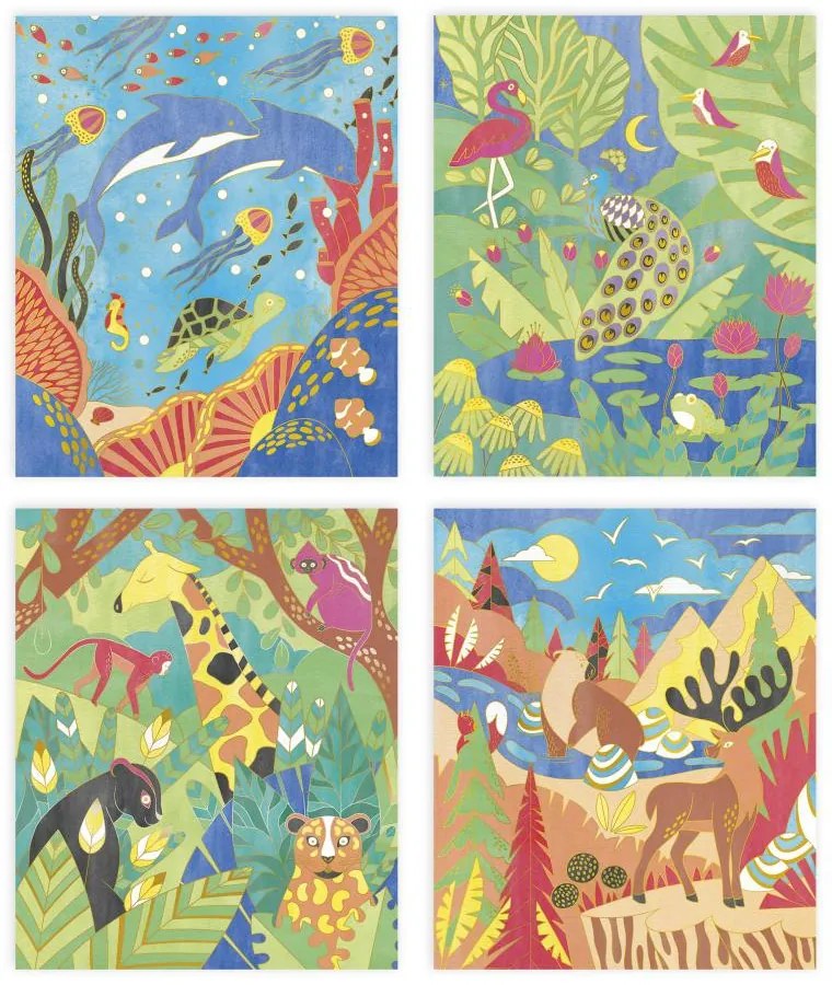 Atelier per bambini maxi - Pittura ad acquerello - Animali esotici