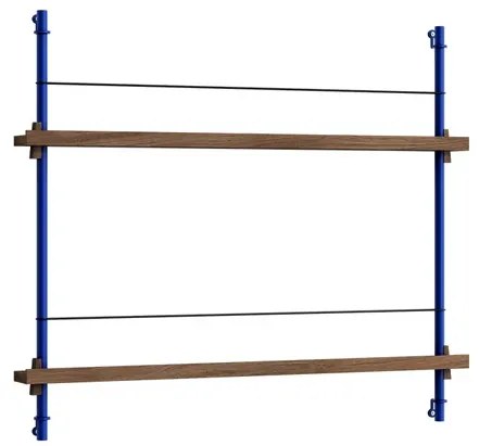 Magazine Shelving Smoked Oak/Deep Blue - Moebe