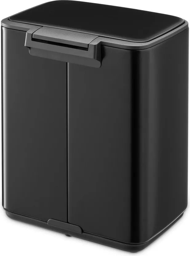 Cestino per la spazzatura nero opaco in acciaio con pedale 7 l Bo – Brabantia