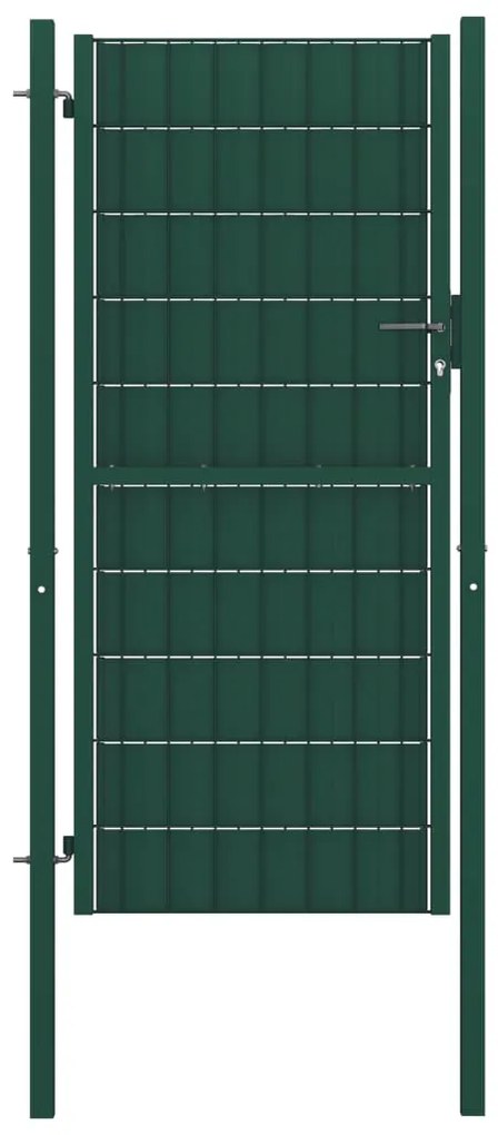 Cancello Per Recinzione İn Pvc E Acciaio 100x164 Cm Verde /