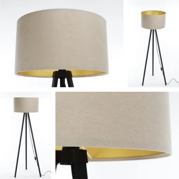 Lampada da terra STANDART 1xE27/60W/230V beige/wenge