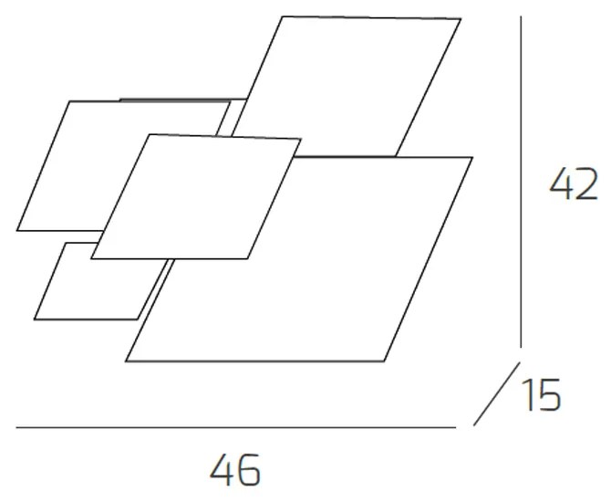 Plafoniera Contemporanea Upgrade Metallo Sabbia E Vetro 4 Luci E27 46Cm