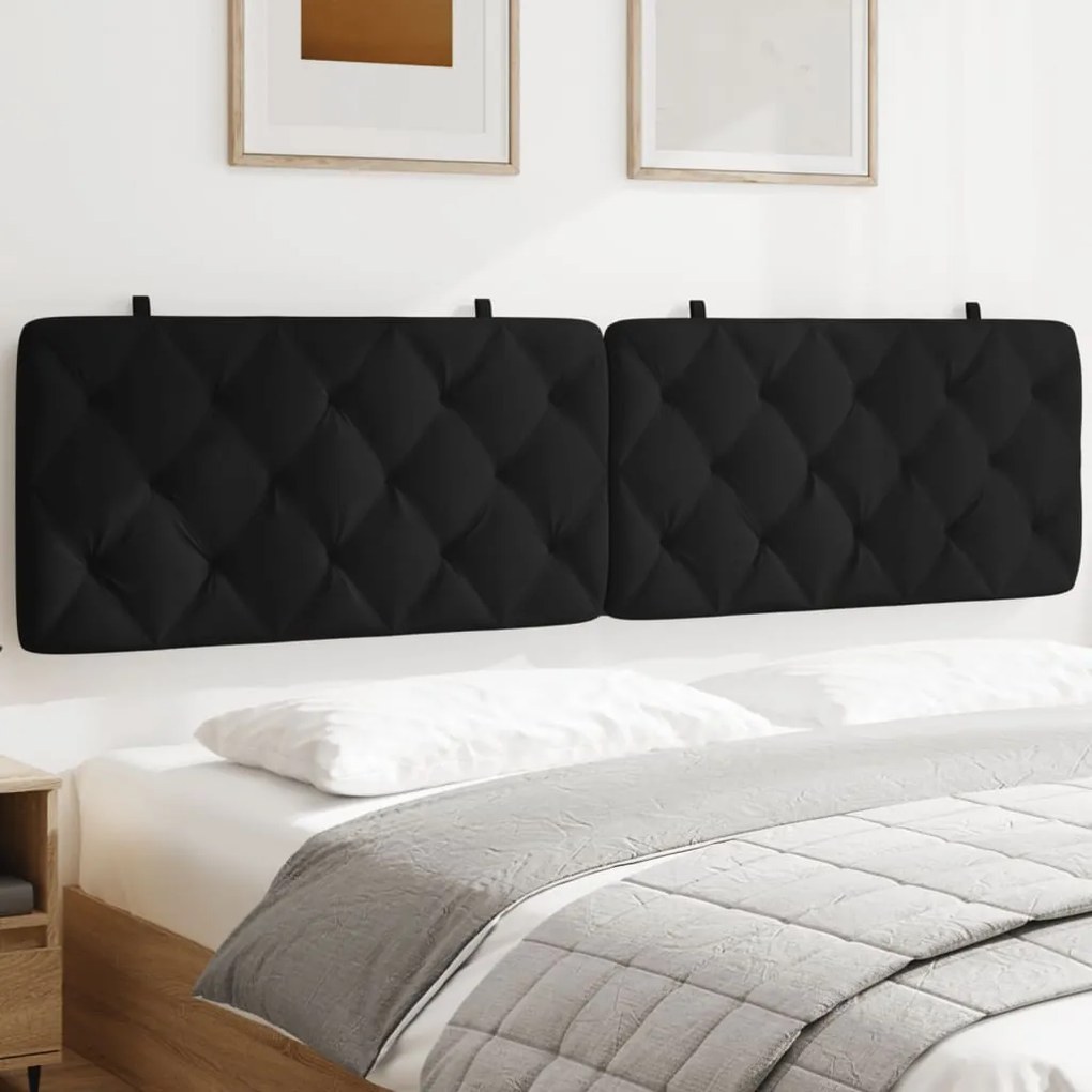 Cuscino Testiera Nero 200 Cm İn Velluto /