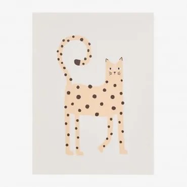 Quadro Decorativo Stampato Su Tela (30x40 Cm) Lawrence Kids Beige Lino - Sklum