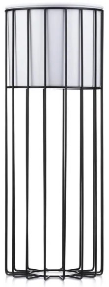 Vaso da fiori in metallo LOFT 55x20 cm nero/bianco