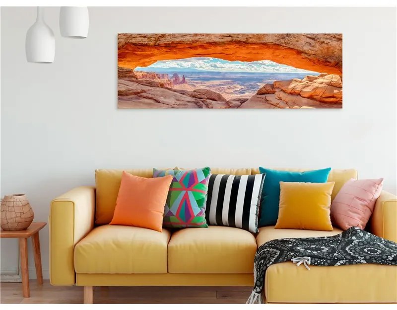 Quadro Canyon in Utah (1 Part) Narrow  Colore Arancione, Dimensioni e Misure 120x40