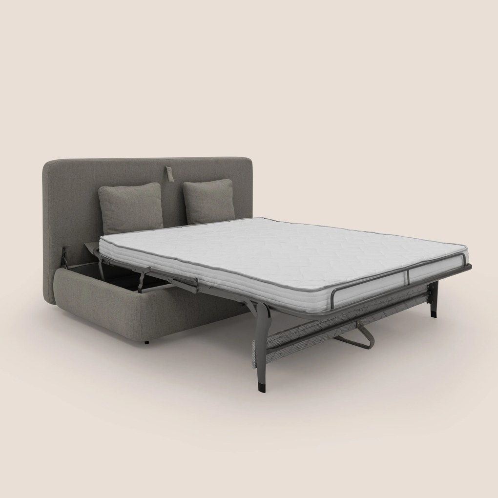 Gransasso Divano letto matrimoniale dal DESIGN innovativo in tessuto impermeabile T03 talpa