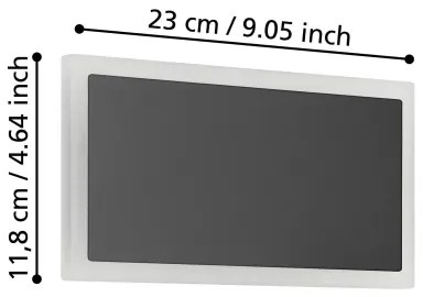 Eglo 901189 - Applique a LED TALAMELLO LED/12W/230V 3000K 12x23 cm nero