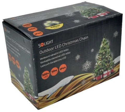 Solight 1V05-WW- LED Catena luminosa per esterni 500xLED/8 funzioni IP44 55m bianco caldo