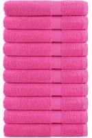 Asciugamani per Sauna 2 pz Rosa 80x200 cm 600 g/m 100% Cotone 137532