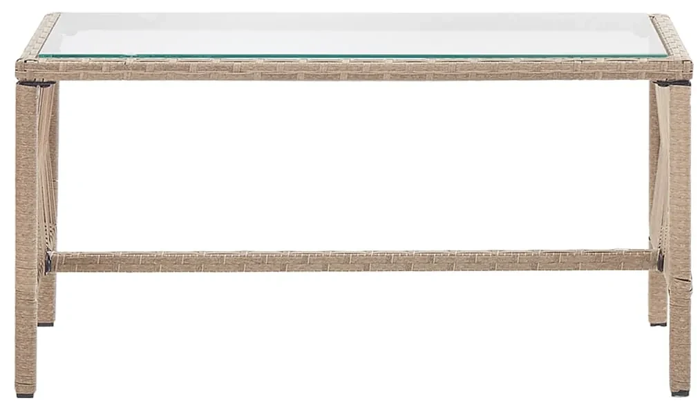 Set divani da giardino 4 pz con cuscino in polyrattan beige
