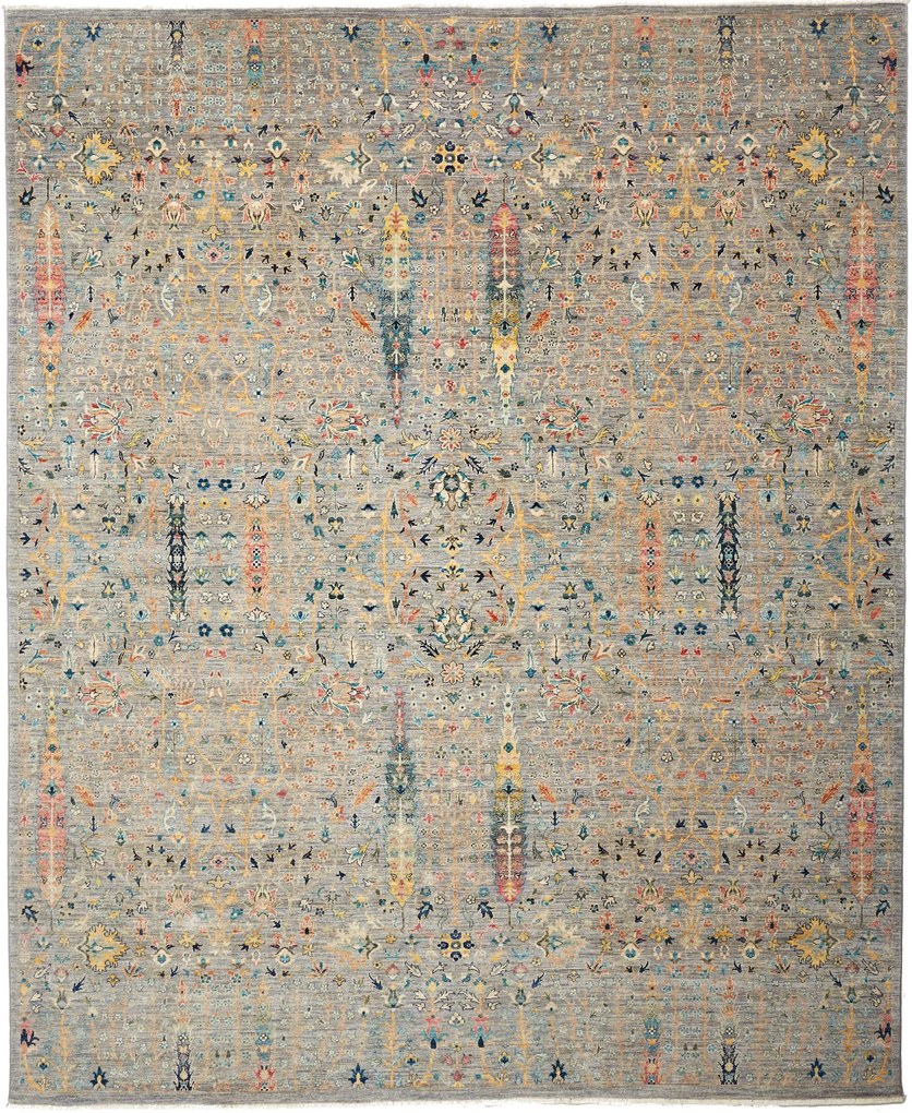 Samarkand Tappeto orientale 310x260 Grigio (Pakistan) Annodato A Mano