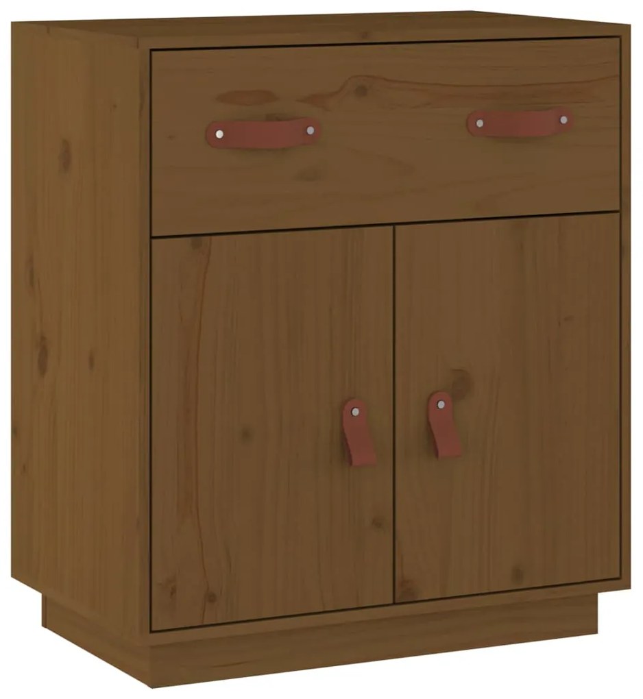 Credenza miele 65,5x40x75 cm in legno massello di pino