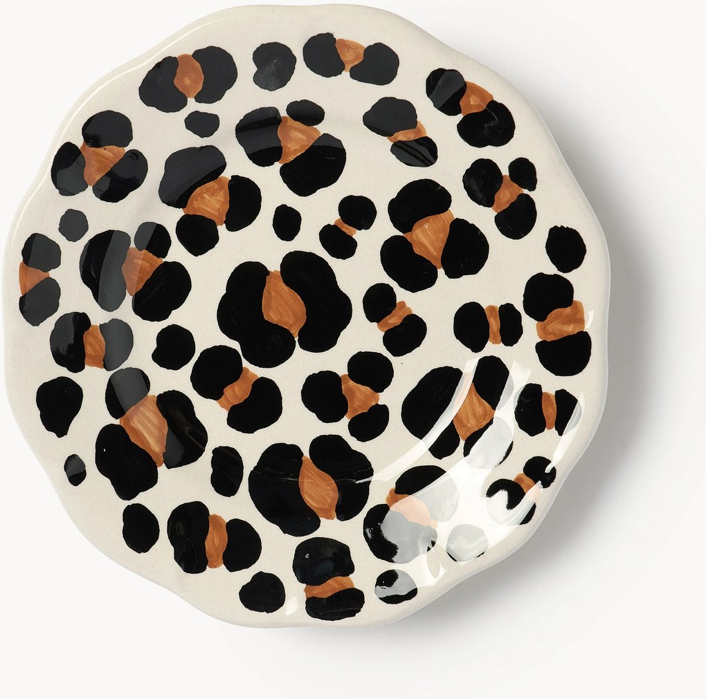 Piatto da torta fatto a mano Leopardo