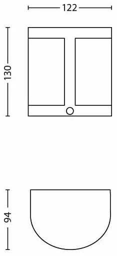 Philips 17316/47/16 - Applique a LED da esterno con sensore PARROT 1xLED/3,5W