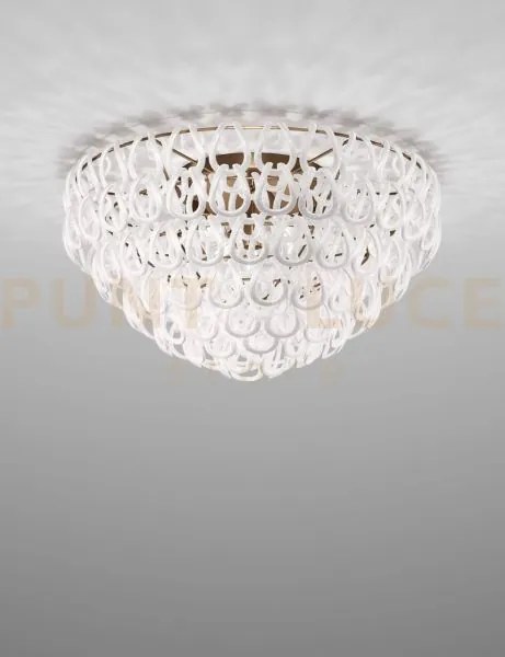Giogali lampadadario a soffitto 80 bianco e bronzo opaco 5 luci att...