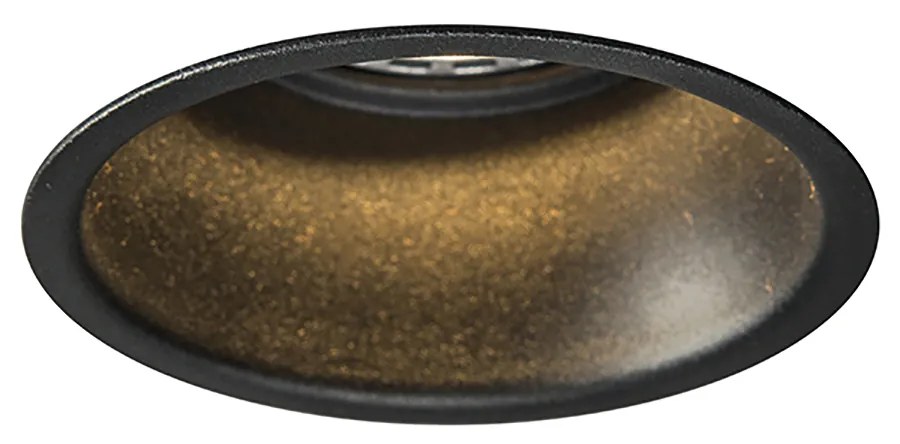 Set di 6 faretti da incasso moderni neri - Dept