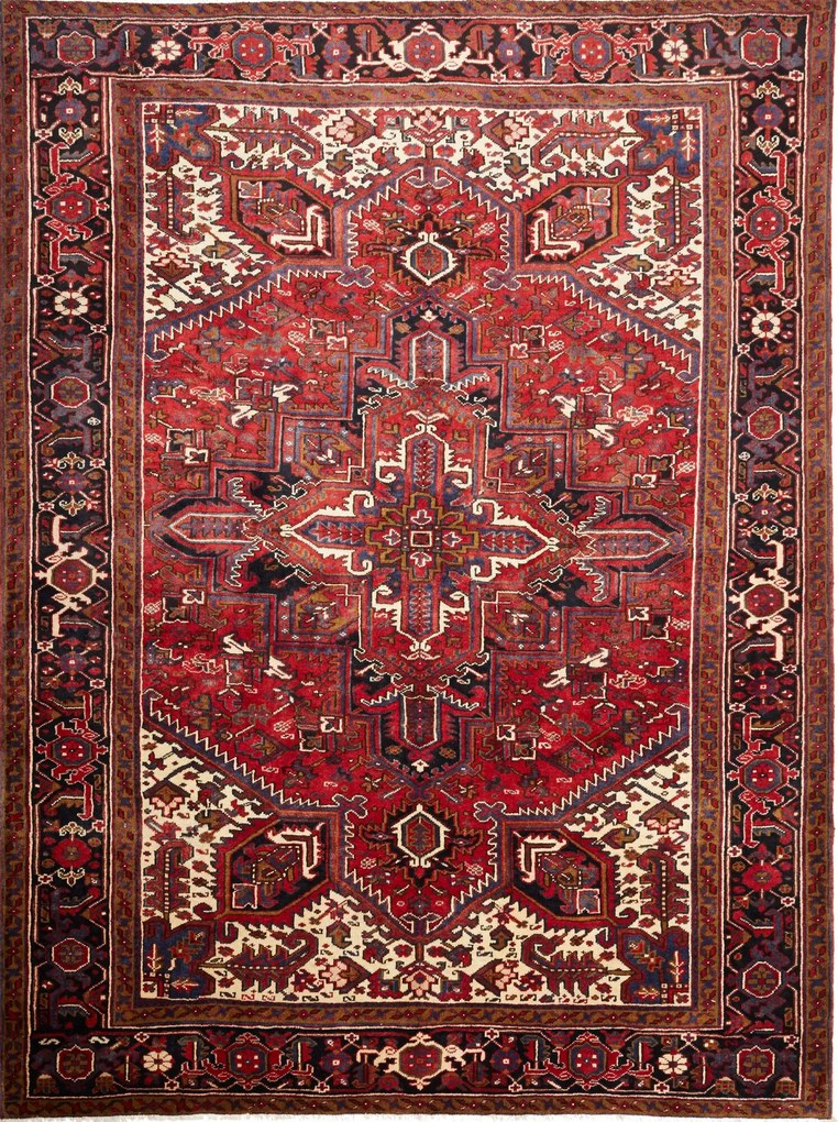 Heriz Tappeto persiano 220x290 Rosso (Iran) Annodato A Mano