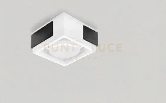 Velia lampada a soffitto 1 luce attacco gx53 nera in alluminio e gesso