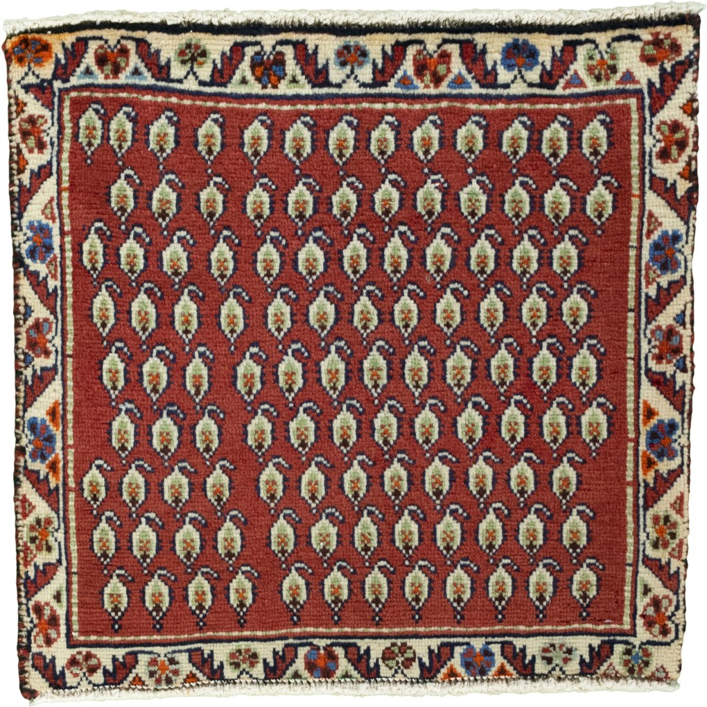 Shiraz Tappeto 60 x 60 Rosso (Iran) Annodato A Mano