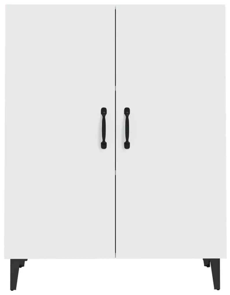 Credenza bianca 70x34x90 cm in legno multistrato