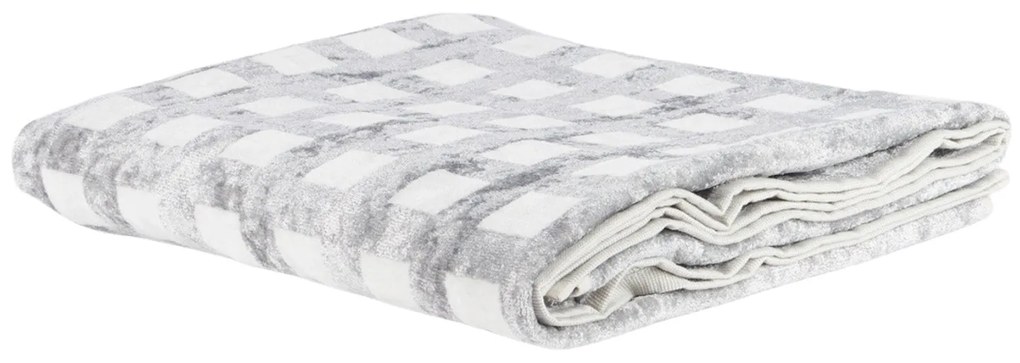 Telo Bagno in Acrilico Dralon Silver squares 95X150 Carrara