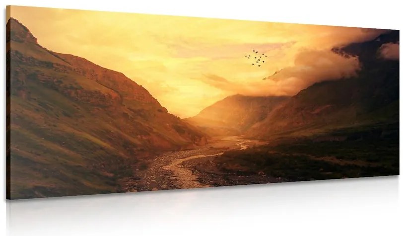 Quadro su tela – Tramonto sulla montagna