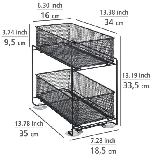 WENKO 69768800 - Portapresa GIOMA 35 x 33,5 cm nero