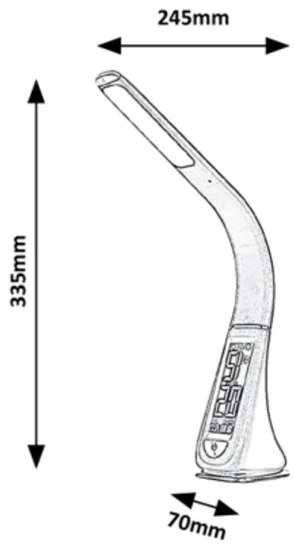 Rabalux - Lampada da tavolo LED dimmerabile touch LED/5W/230V nero