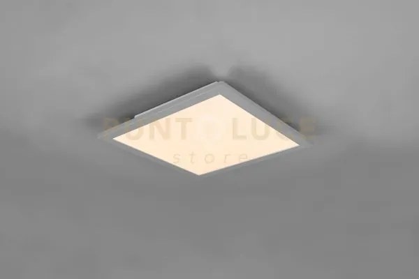 Plafoniera alpha led quadrata 30x30 bordo alluminio r62323087