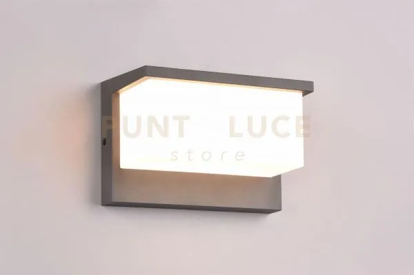 Nestos applique da esterno fusione alluminio antracite a led 13w 13...