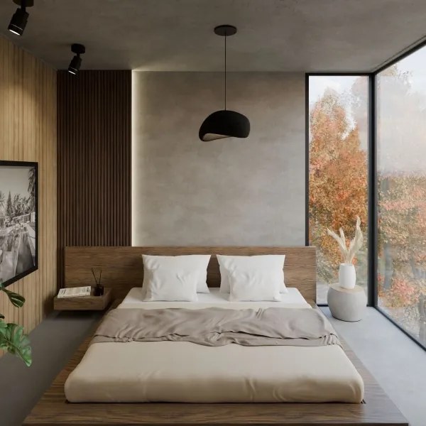 Brilagi - Lampadario a sospensione su cavo WABI SABI 1xE27/40W/230V Ø 35 cm nero