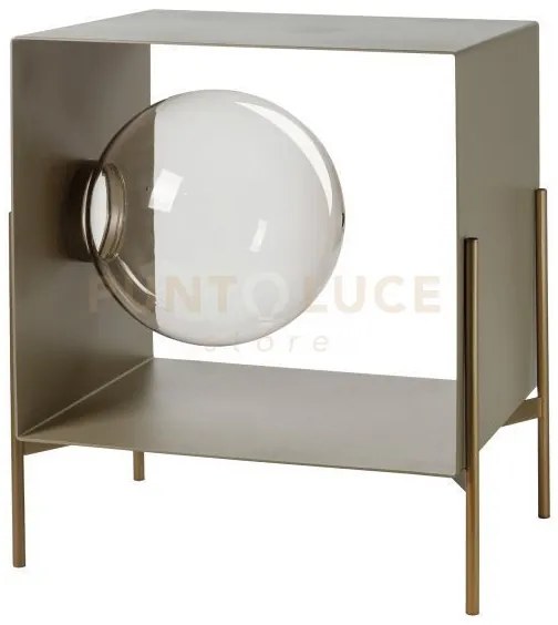 Mobile da soggiorno di design globe piccolo sabbia,base oro laccato