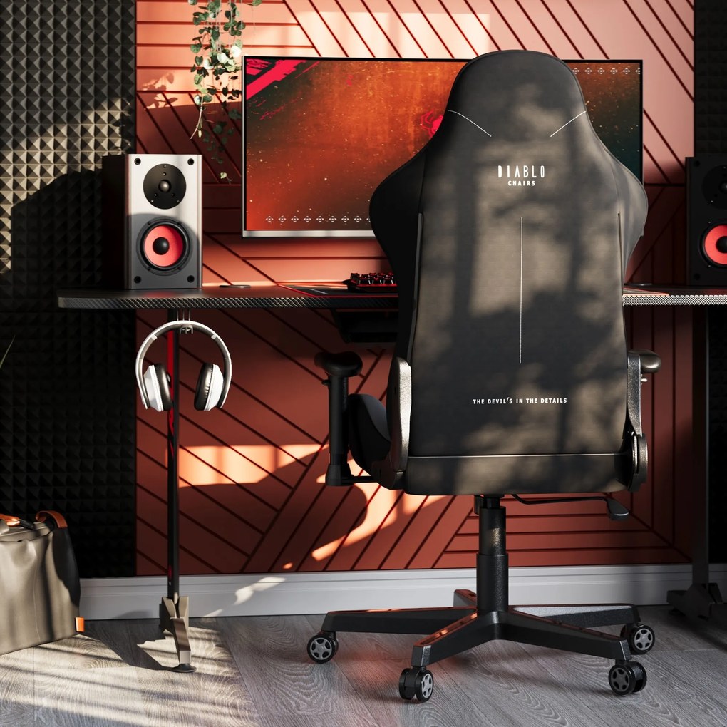 Poltrona da gaming in tessuto grigio Diablo X-Starter