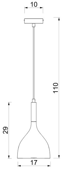 Lampadario a sospensione con filo NOAK 1xE27/15W/230V ottone/oro