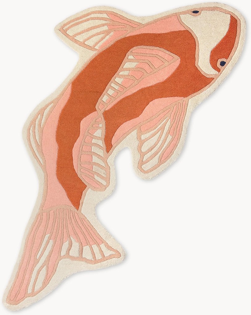 Tappeto in lana dalla forma organica Koi