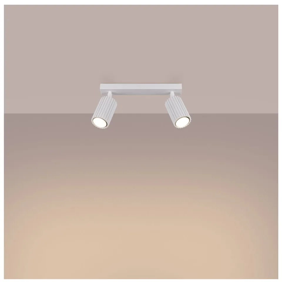 Faretto bianco 6,5x30 cm Gleam – Sollux