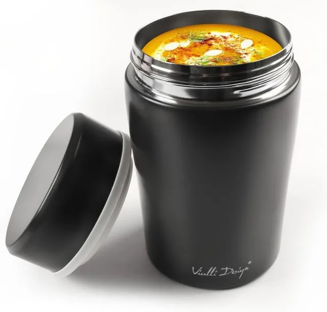 Termos da viaggio nero per il pranzo Fuori, 500 ml - Vialli Design