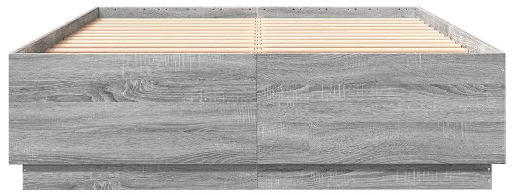 Giroletto luci led grigio sonoma 140x200 cm legno multistrato