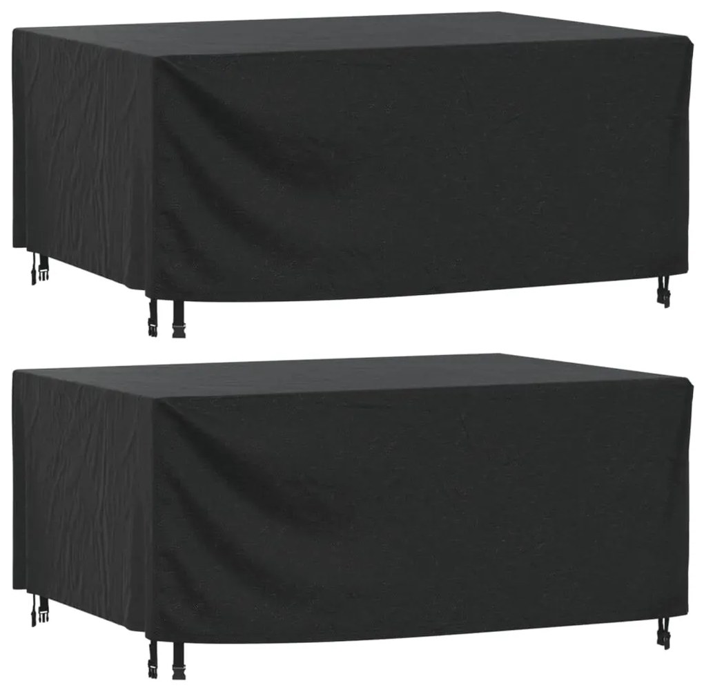 Copri Mobili Giardino 2pz Nera 172x113x73 Cm Impermeabile 420d /