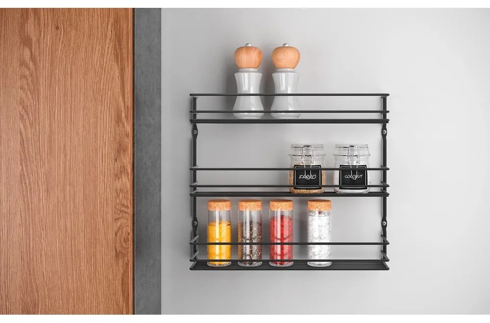 Organizer per spezie da parete in acciaio inox Pepito – Metaltex