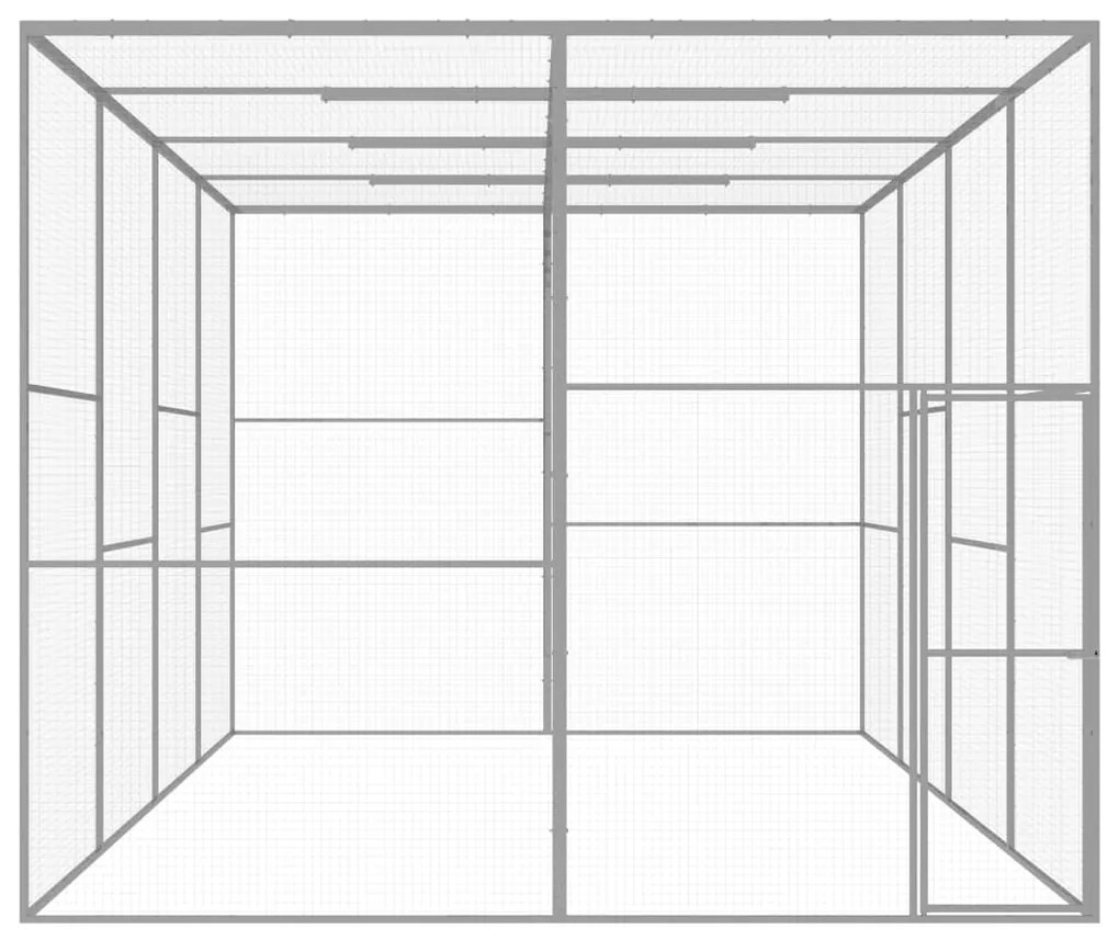 Gabbia per gatti 6x3x2,5 m in acciaio zincato