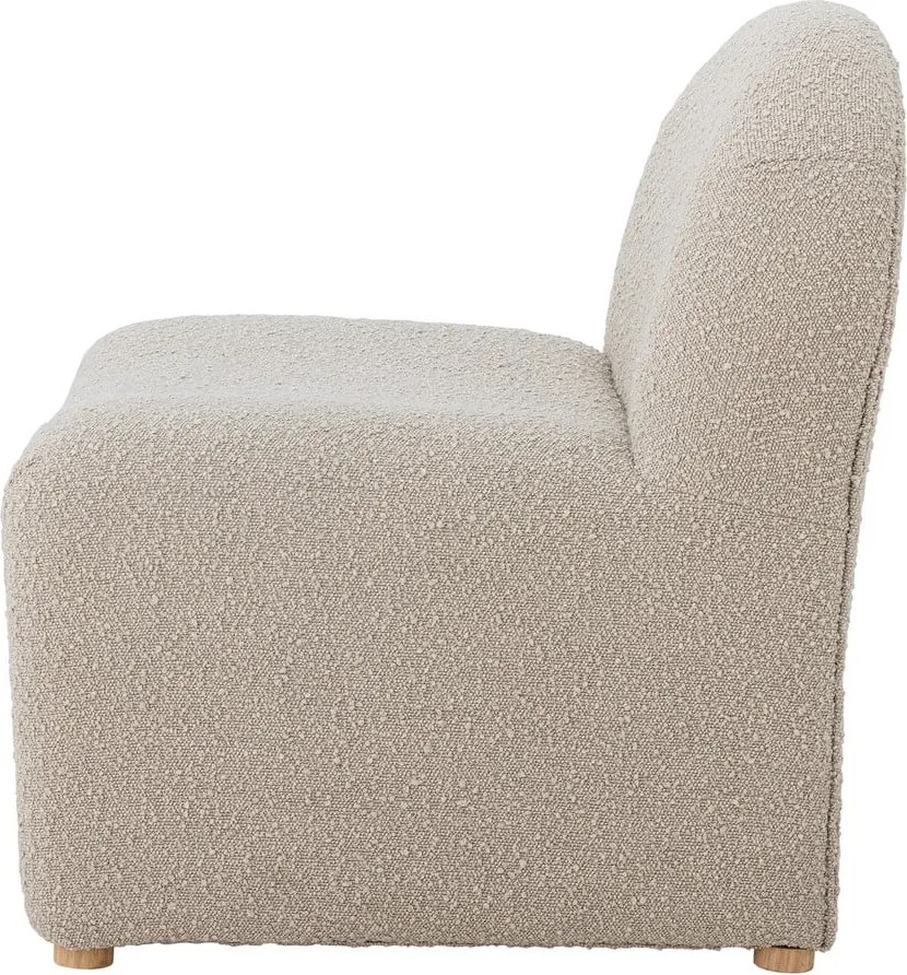 Poltrona color crema in tessuto bouclé Neel - Bloomingville