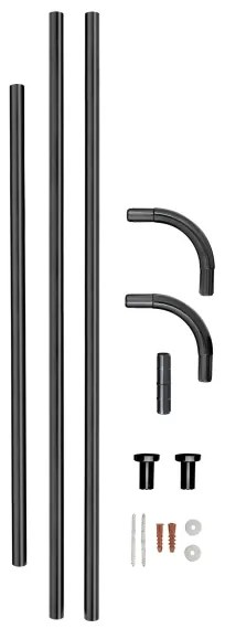 WENKO 23565100 - Asta 2x2 cm nera