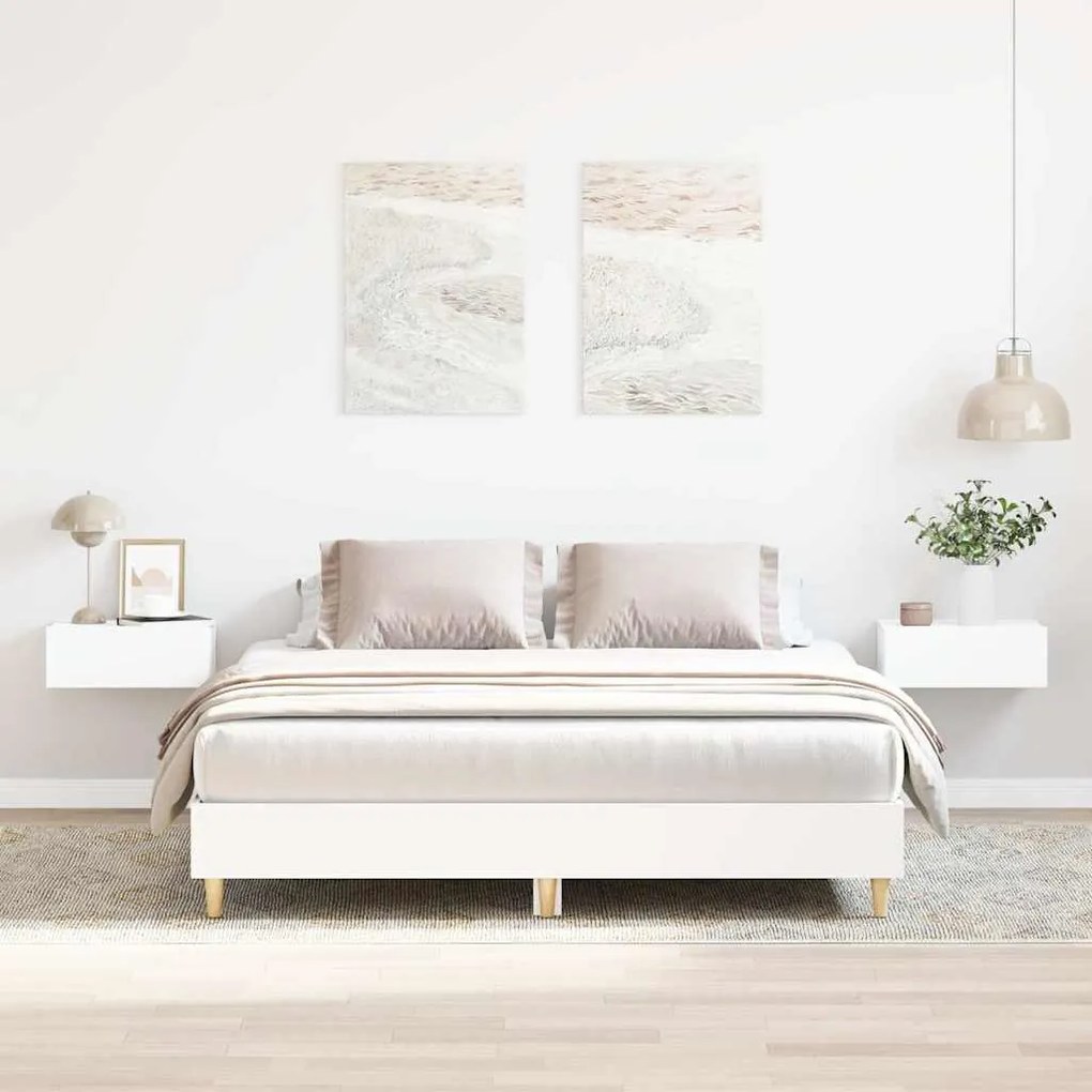 Giroletto Senza Materasso Bianco 140x200 Cm Legno Multistrato /
