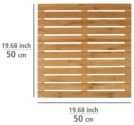 WENKO 24610100 - Tappetino BAMBUSA 50x50 cm marrone