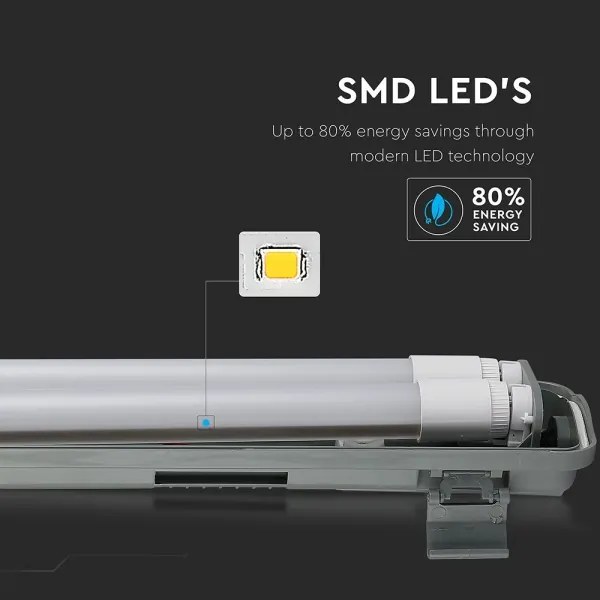 Lampada fluorescente tecnica LED T8 2xG13/22W/230V IP65 6400K 156 cm
